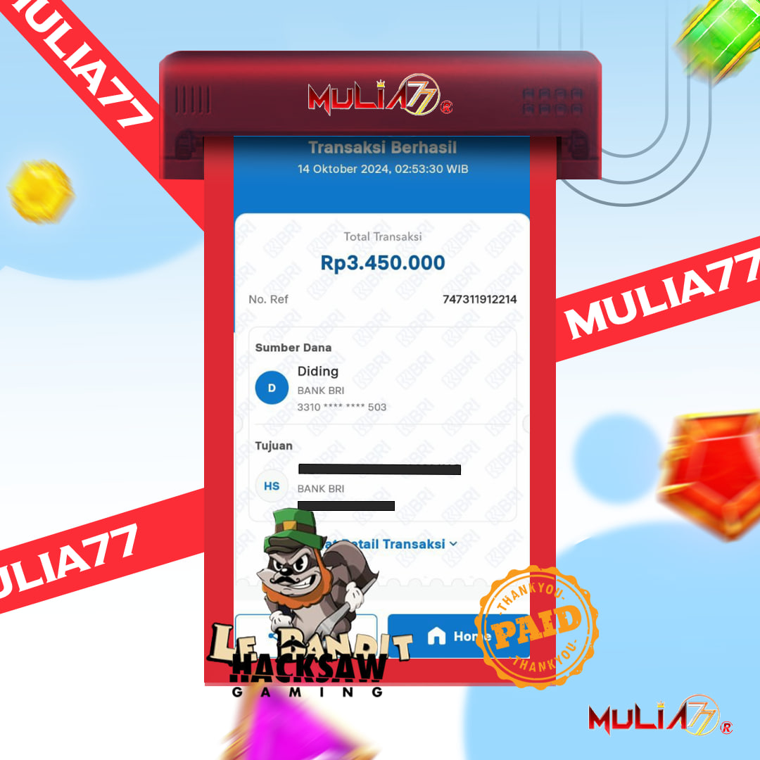Menang Jackpot Slot Online Gacor MULIA77 Resmi Rp 3.450.000