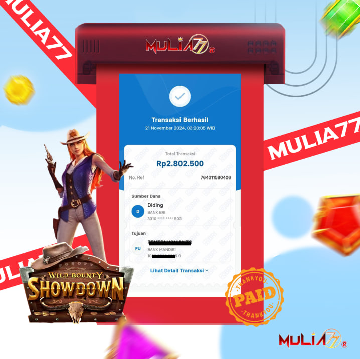 Menang Jackpot Slot Online Gacor MULIA77 Resmi Rp 2.802.500