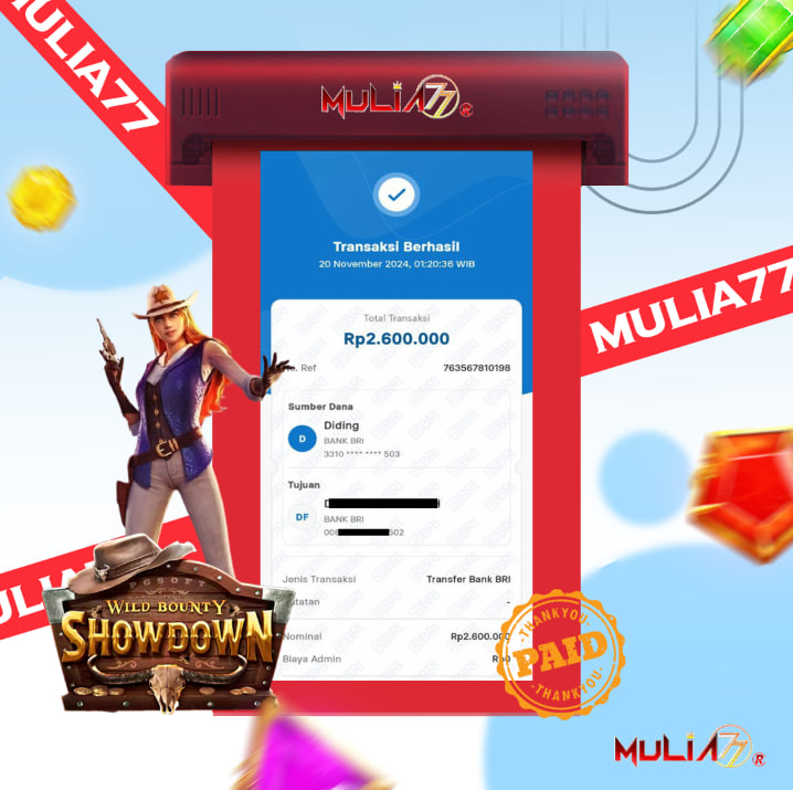 Menang Jackpot Slot Online Gacor MULIA77 Resmi Rp 2.600.000