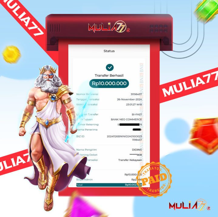 Menang Jackpot Slot Online Gacor MULIA77 Resmi Rp 10.000.000