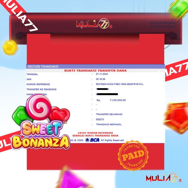 Menang Jackpot Slot Online Gacor MULIA77 Resmi Rp 7.100.000