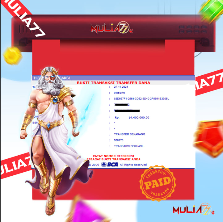 Menang Jackpot Slot Online Gacor MULIA77 Resmi Rp 14.400.000
