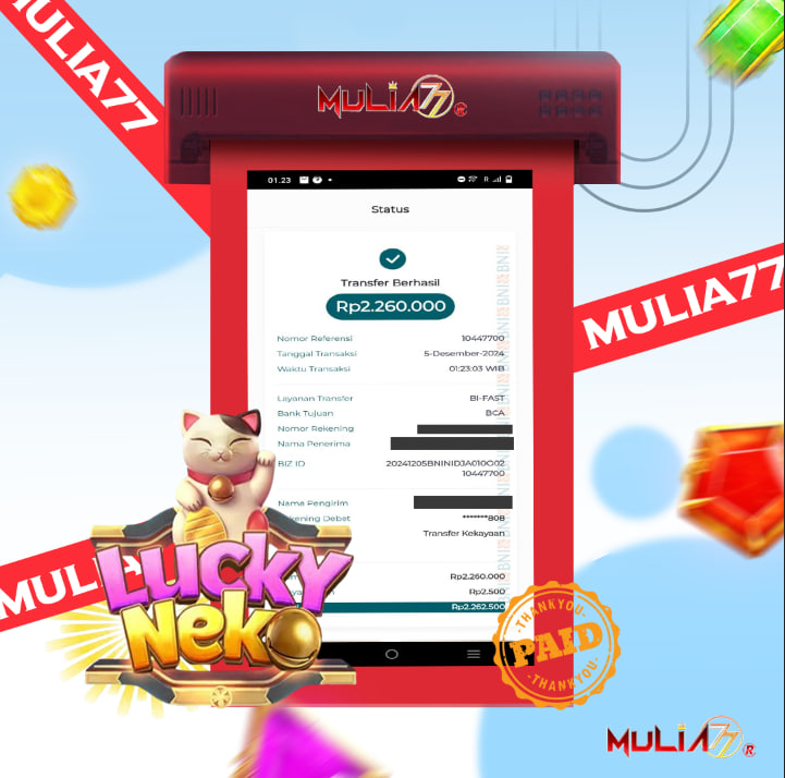 Menang Jackpot Slot Online Gacor MULIA77 Resmi Rp 2.260.000