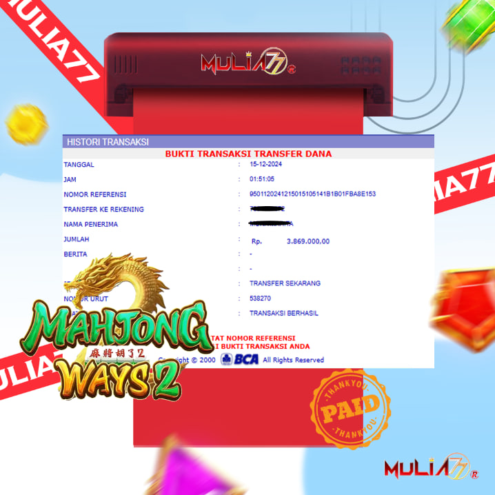 Menang Jackpot Slot Online Gacor MULIA77 Resmi Rp 3.869.000