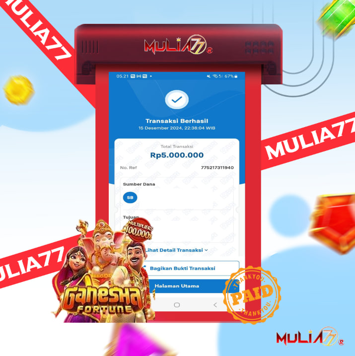 Menang Jackpot Slot Online Gacor MULIA77 Resmi Rp 5.000.000
