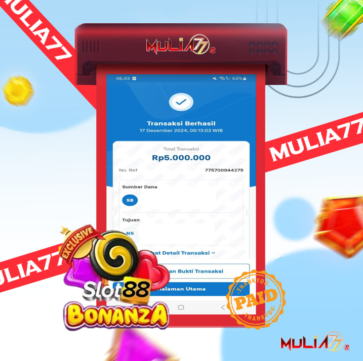 Menang Jackpot Slot Online Gacor MULIA77 Resmi Rp 5.000.000