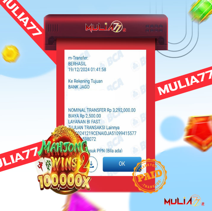 Menang Jackpot Slot Online Gacor MULIA77 Resmi Rp 3.292.000