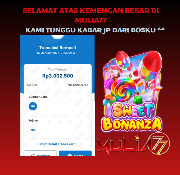 Menang Jackpot Slot Online Gacor MULIA77 Resmi Rp  3.000.000