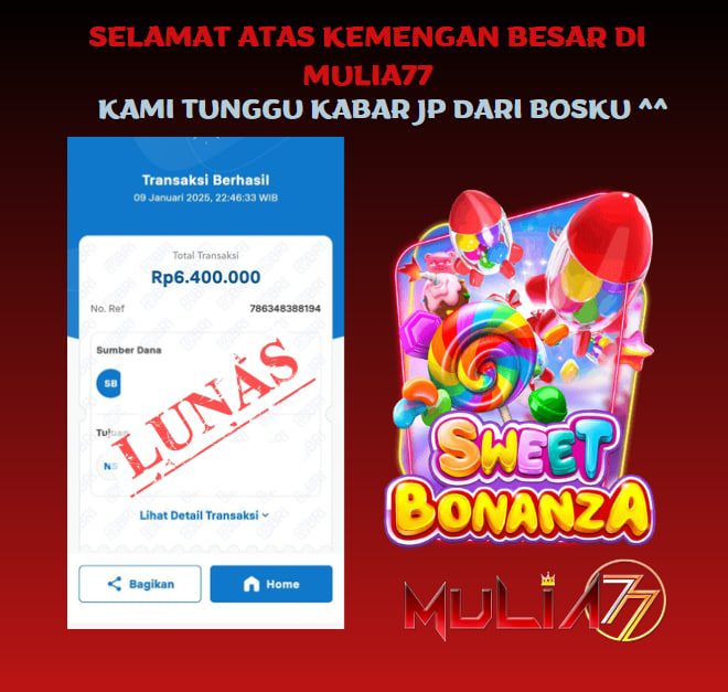 Menang Jackpot Slot Online Gacor MULIA77 Resmi Rp 6.400.000