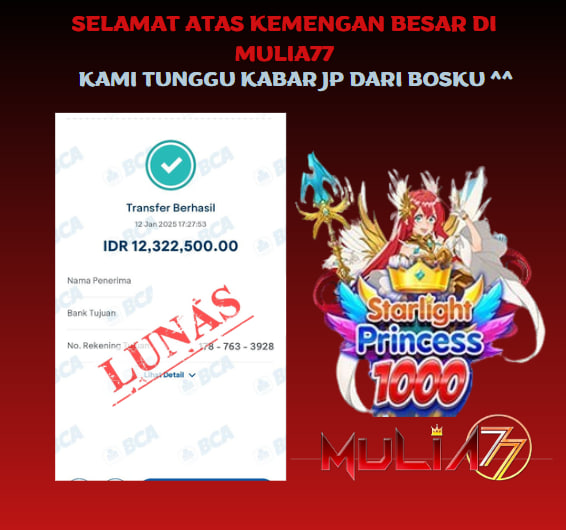 Menang Jackpot Slot Online Gacor MULIA77 Resmi Rp 12.320.000