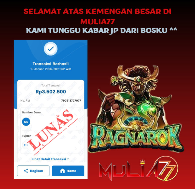 Menang Jackpot Slot Online Gacor MULIA77 Resmi Rp 3.500.000