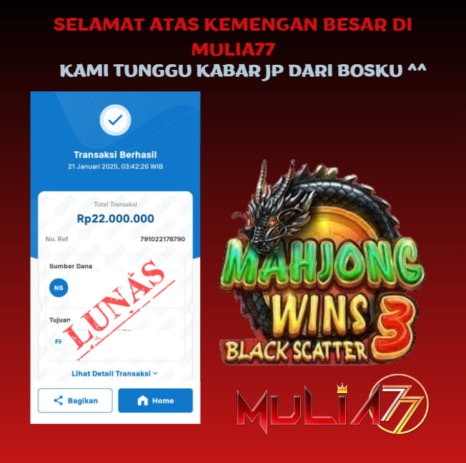 Menang Jackpot Slot Online Gacor MULIA77 Resmi Rp 22.000.000