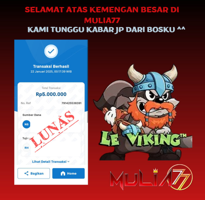 Menang Jackpot Slot Online Gacor MULIA77 Resmi Rp 5.000.000