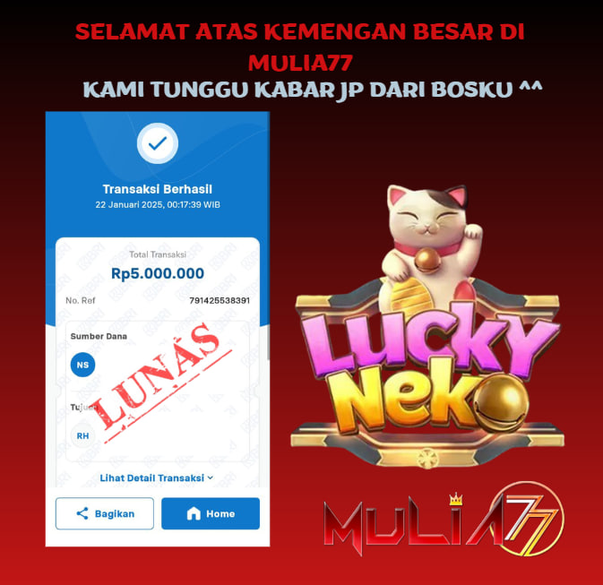 Menang Jackpot Slot Online Gacor MULIA77 Resmi Rp 5.000.000