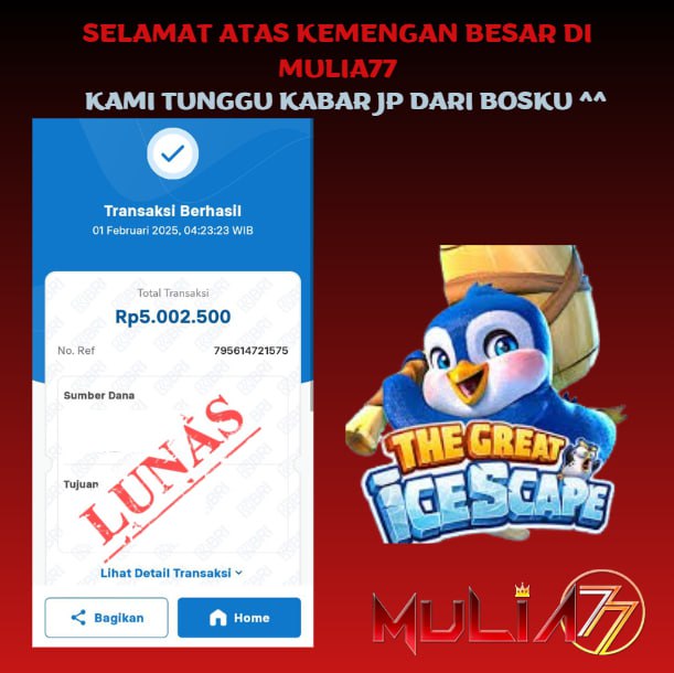 Menang Jackpot Slot Online Gacor MULIA77 Resmi Rp 5.000.000