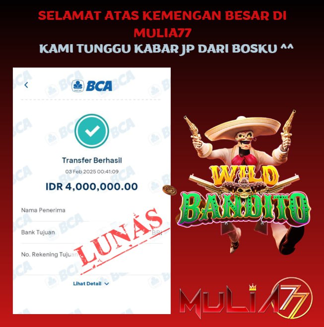 Menang Jackpot Slot Online Gacor MULIA77 Resmi Rp 4.000.000