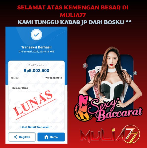 Menang Jackpot Slot Online Gacor MULIA77 Resmi Rp 5.002.500