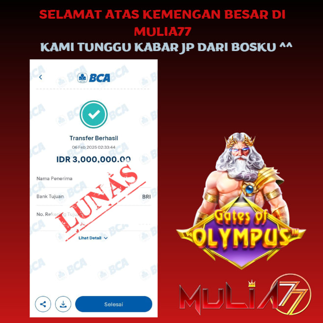 Menang Jackpot Slot Online Gacor MULIA77 Resmi Rp 3.0000.000