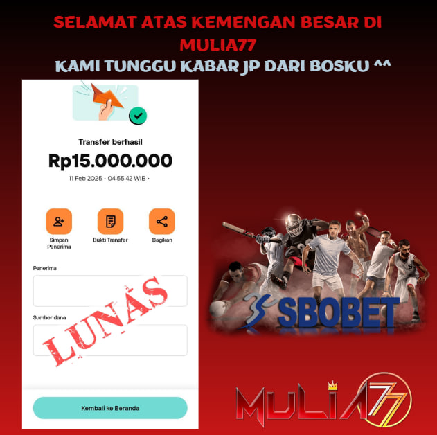 Menang Jackpot Slot Online Gacor MULIA77 Resmi Rp 15.000.000