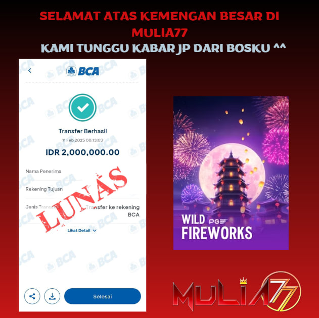 Menang Jackpot Slot Online Gacor MULIA77 Resmi Rp 2.000.000