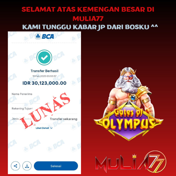 Menang Jackpot Slot Online Gacor MULIA77 Resmi Rp 30.123.000