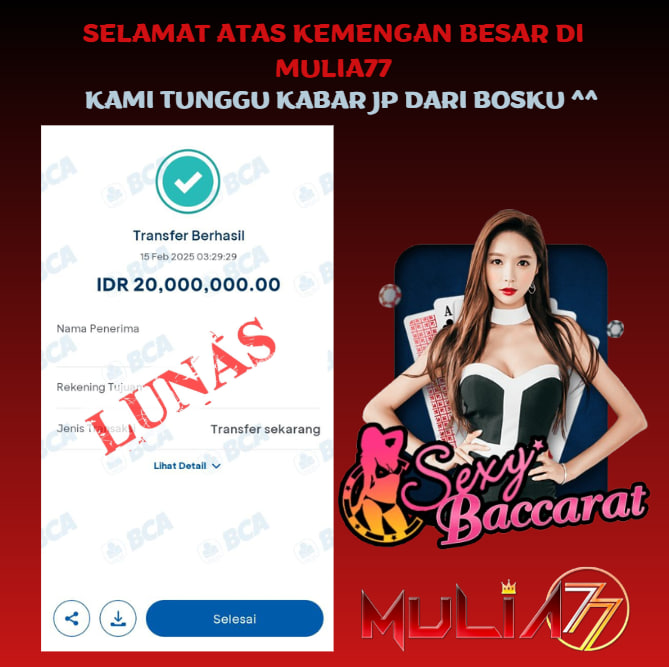 Menang Jackpot Slot Online Gacor MULIA77 Resmi Rp 20.000.000