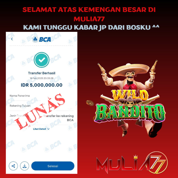 Menang Jackpot Slot Online Gacor MULIA77 Resmi Rp 5.000.000