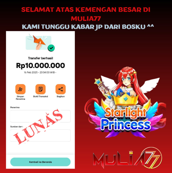 Menang Jackpot Slot Online Gacor MULIA77 Resmi Rp 10.000.000