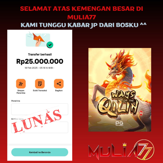 Menang Jackpot Slot Online Gacor MULIA77 Resmi Rp 25.000.000