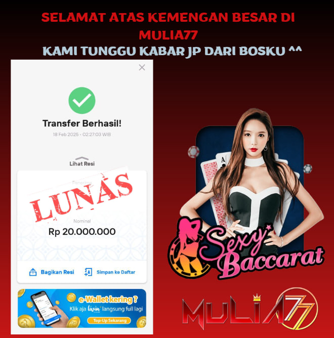 Menang Jackpot Slot Online Gacor MULIA77 Resmi Rp 20.000.000