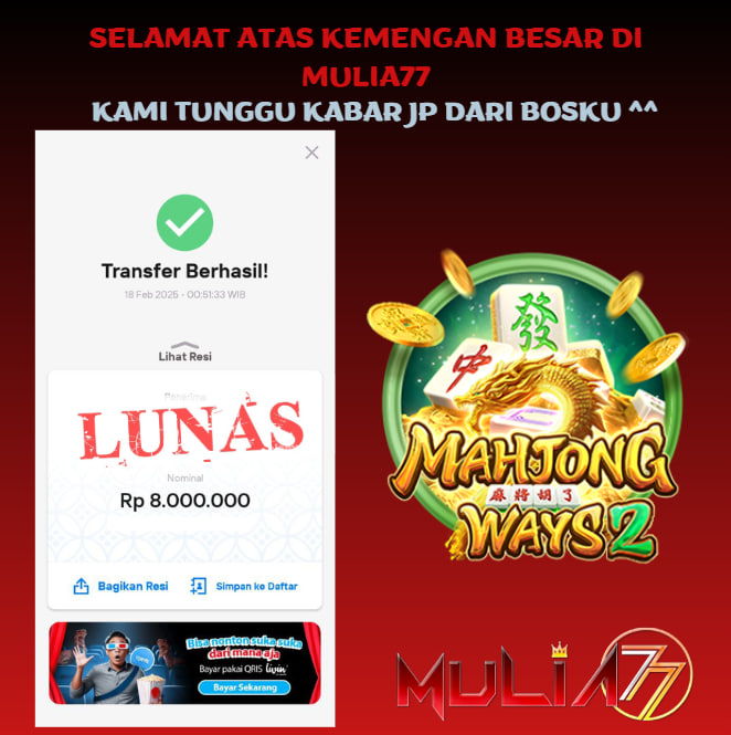 Menang Jackpot Slot Online Gacor MULIA77 Resmi Rp 8.000.000