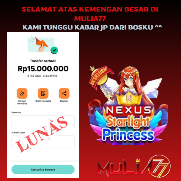 Menang Jackpot Slot Online Gacor MULIA77 Resmi Rp 15.000.000