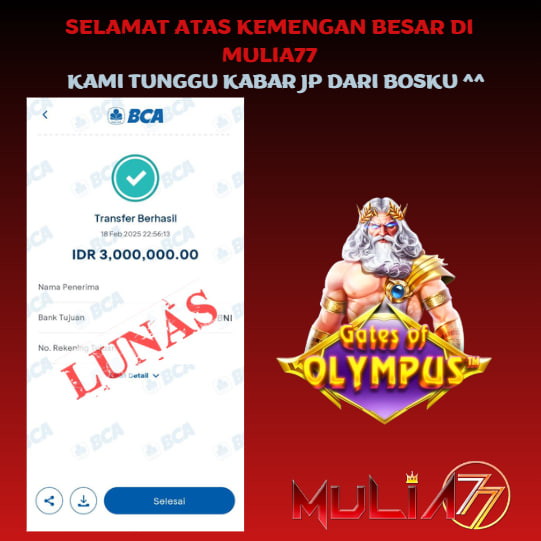 Menang Jackpot Slot Online Gacor MULIA77 Resmi Rp 3.000.000