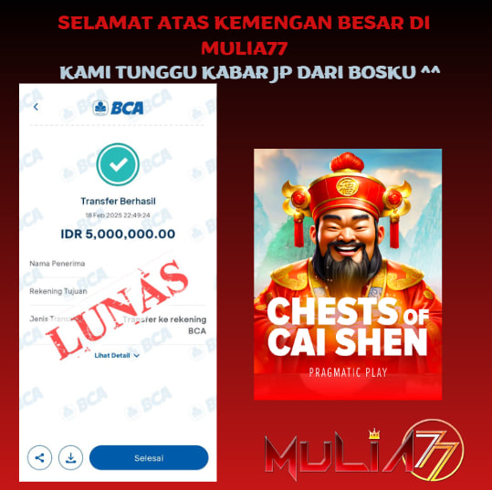 Menang Jackpot Slot Online Gacor MULIA77 Resmi Rp 5.000.000