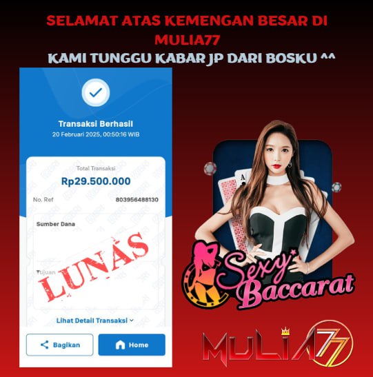 Menang Jackpot Slot Online Gacor MULIA77 Resmi Rp 29.500.000
