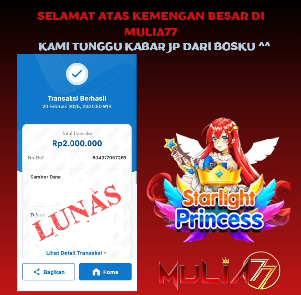 Menang Jackpot Slot Online Gacor MULIA77 Resmi Rp 2.000.000