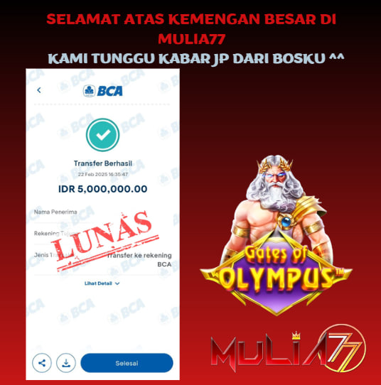 Menang Jackpot Slot Online Gacor MULIA77 Resmi Rp 5.000.000