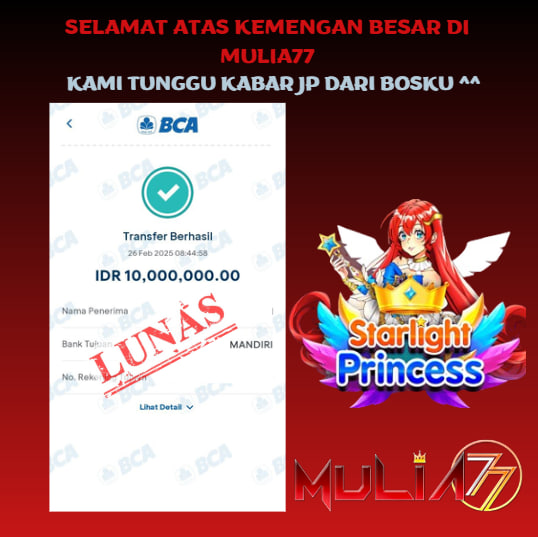 Menang Jackpot Slot Online Gacor MULIA77 Resmi Rp 10.000.000