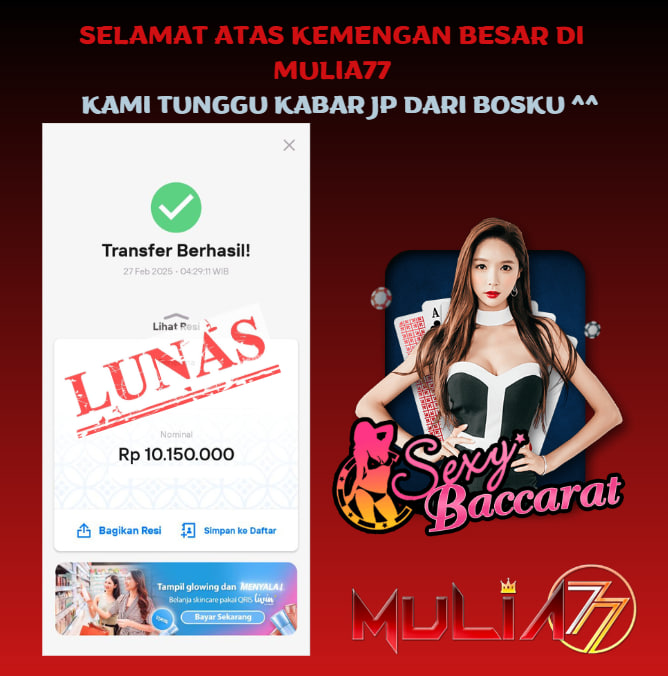Menang Jackpot Slot Online Gacor MULIA77 Resmi Rp 10.150.000