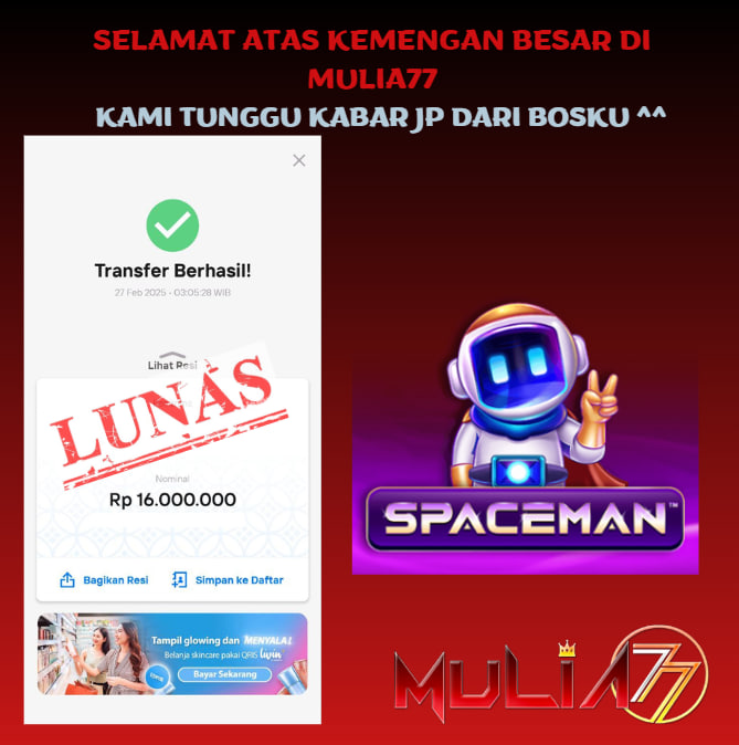 Menang Jackpot Slot Online Gacor MULIA77 Resmi Rp 16.000.000