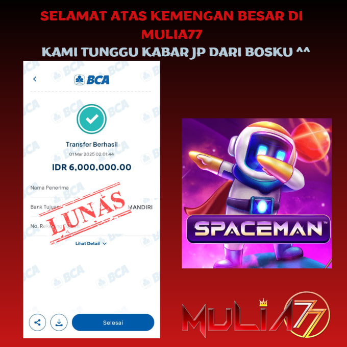 Menang Jackpot Slot Online Gacor MULIA77 Resmi Rp 6.000.000