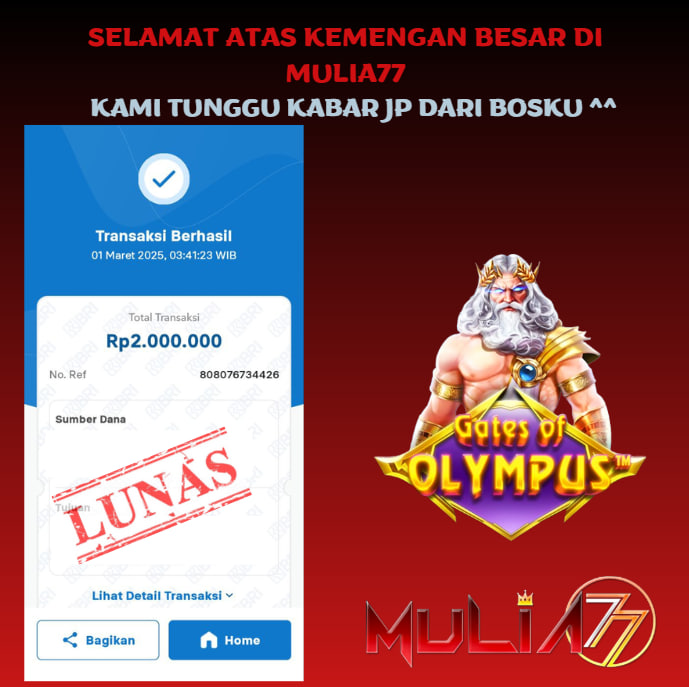 Menang Jackpot Slot Online Gacor MULIA77 Resmi Rp 2.000.000
