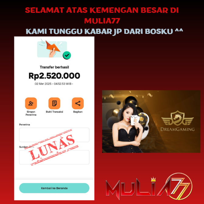 Menang Jackpot Slot Online Gacor MULIA77 Resmi Rp 2.520.000