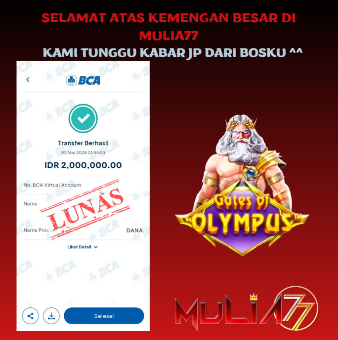 Menang Jackpot Slot Online Gacor MULIA77 Resmi Rp 2.000.000