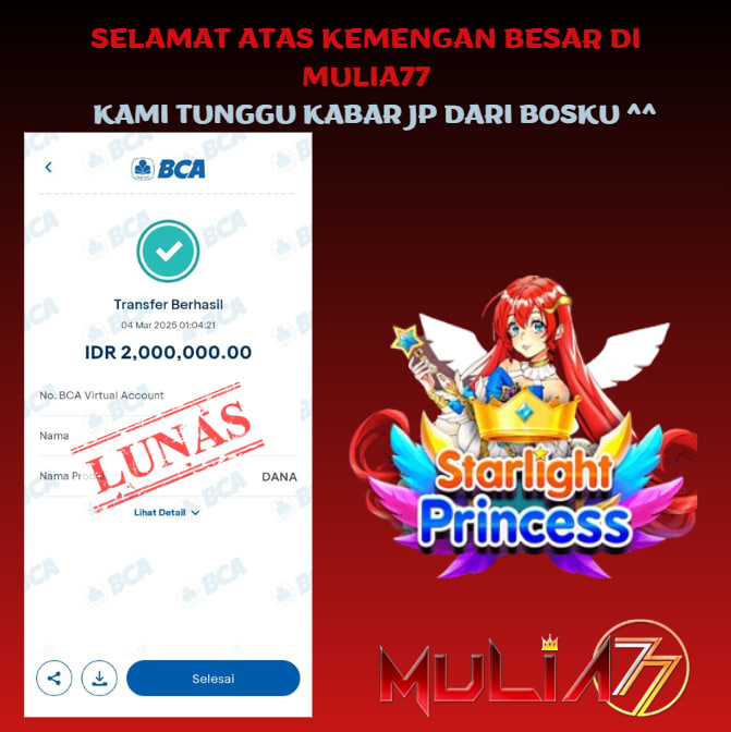 Menang Jackpot Slot Online Gacor MULIA77 Resmi Rp 2.000.000