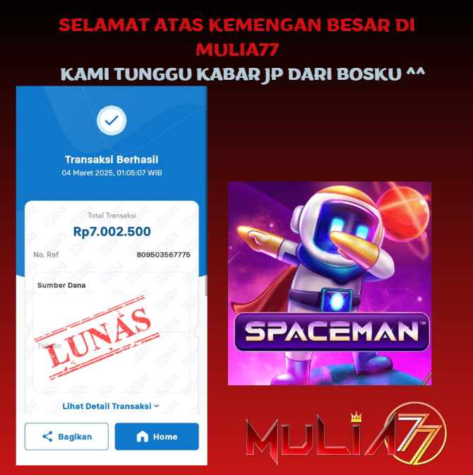 Menang Jackpot Slot Online Gacor MULIA77 Resmi Rp 7.002.500