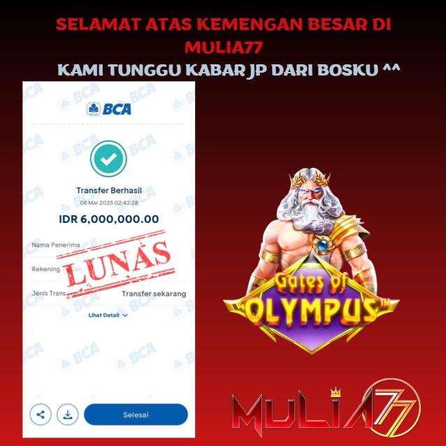Menang Jackpot Slot Online Gacor MULIA77 Resmi Rp 6.000.000