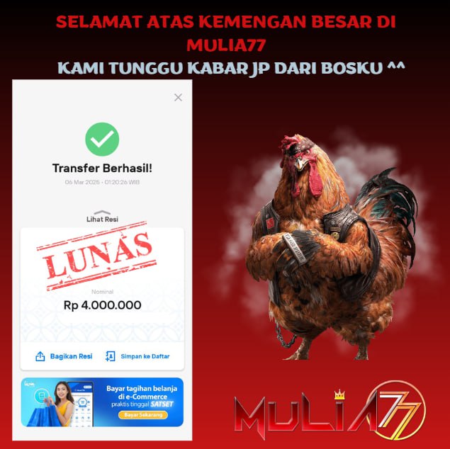 Menang Jackpot Slot Online Gacor MULIA77 Resmi Rp 4.000.000