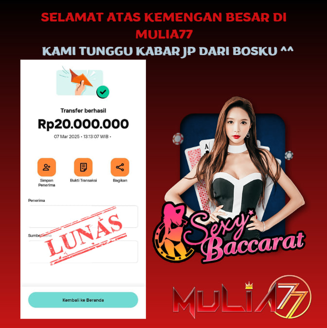 Menang Jackpot Slot Online Gacor MULIA77 Resmi Rp 20.000.000