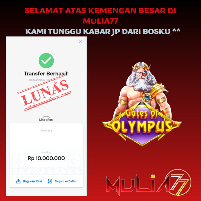 Menang Jackpot Slot Online Gacor MULIA77 Resmi Rp 10.000.000